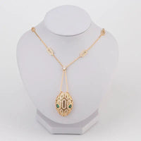 Short Snake Pendant with Gem Inlays and Adjustable Length in 3 Colors snake - label