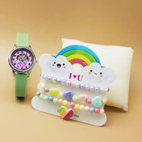 Silicone Children Bracelet Watch with Colorful Cartoon Design - 12 Vibrant Options snake - label