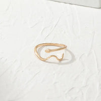 Simple Snake Ring - Plated Alloy in Sleek Design with Exquisite Plating - snake - label