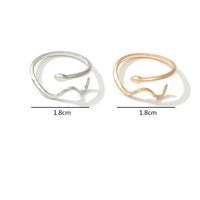 Simple Snake Ring - Plated Alloy in Sleek Design with Exquisite Plating - snake - label