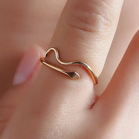 Simple Snake Ring - Plated Alloy in Sleek Design with Exquisite Plating - snake - label