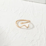 Simple Snake Ring - Plated Alloy in Sleek Design with Exquisite Plating snake - label