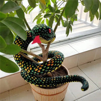 Simulation Snake White Green Snake Plush Toy Python Doll snake - label