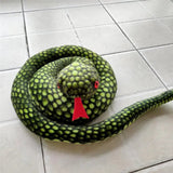 Simulation Snake White Green Snake Plush Toy Python Doll snake - label