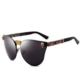 Skull Metal Sunglasses with UV Protection and Stylish PC Lens - Lightweight & Trendy Style snake - label