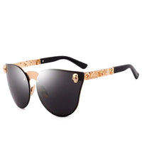 Skull Metal Sunglasses with UV Protection and Stylish PC Lens - Lightweight & Trendy Style snake - label