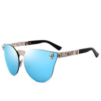 Skull Metal Sunglasses with UV Protection and Stylish PC Lens - Lightweight & Trendy Style snake - label