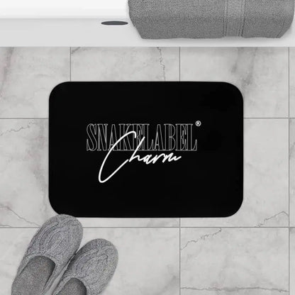 Snake Bath Mat with Anti - Slip Backing and Microfiber Construction in 2 Size Options snake - label