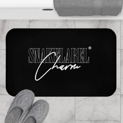 Snake Bath Mat with Anti - Slip Backing and Microfiber Construction in 2 Size Options snake - label