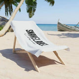 Snake Beach Towel - Luxe Polyester - Cotton Blend, Custom Size Options & Durable Cotton Loop snake - label