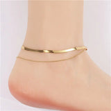 Snake Bone Anklet Bracelet: Geometric Titanium Steel Anklet - Hypoallergenic & Tarnish - Resistant snake - label