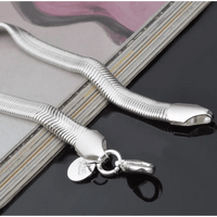 Snake Bracelet Silver: Elegant 20cm Silver Bracelet - Sleek Design snake - label