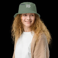 Snake Bucket Hat with Snake Print Pattern | UPF 50+, Adjustable Drawstring | Organic Cotton Twill snake - label