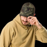 Snake Camouflage Trucker Hat with Camo Print & Adjustable Snap snake - label