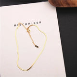 Snake Chain Necklace with Short Gold Design & Titanium Steel Material - Durable & Elegant snake - label