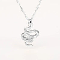 Snake Cobra Pendant with Snake Bone Chain | High - Quality Stainless Steel Jewelry snake - label