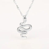 Snake Cobra Pendant with Snake Bone Chain | High - Quality Stainless Steel Jewelry snake - label