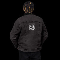 Snake Denim Sherpa Jacket with Recycled Polyester Lining - Stay Warm and Stylish in 90s - Inspired Style snake - label