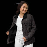 Snake denim sherpa jacket - XS