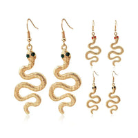 Snake Earrings Fashion: 925 Sterling Silver Snake Design Earrings snake - label