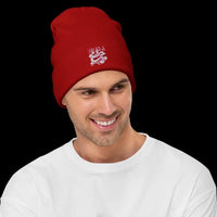 Snake Embroidered Beanie: Cozy Cotton Blend & Stylish Fit snake - label