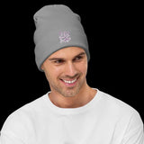 Snake Embroidered Beanie: Cozy Cotton Blend & Stylish Fit snake - label