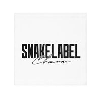 Snake Face Towel - 13" x 13" Soft Cotton Blend Face and Hand Towel snake - label