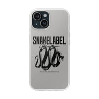 Snake Flexi Cases - Slim, Flexible & Durable Clear TPU Phone Cases snake - label