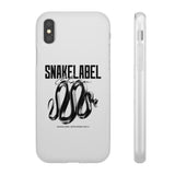 Snake Flexi Cases - Slim, Flexible & Durable Clear TPU Phone Cases snake - label