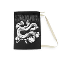 Snake Laundry Bag with Custom Prints & Drawstring Closure | 100% Spun Polyester - Available in 2 Sizes snake - label