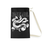 Snake Laundry Bag with Custom Prints & Drawstring Closure | 100% Spun Polyester - Available in 2 Sizes snake - label