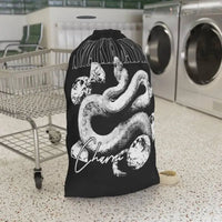 Snake Laundry Bag with Custom Prints & Drawstring Closure | 100% Spun Polyester - Available in 2 Sizes snake - label