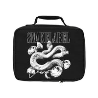 Snake Lunch Bag: Insulated Personalized Polyester Food Carrier snake - label