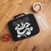 Snake Lunch Bag: Insulated Personalized Polyester Food Carrier snake - label