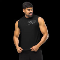 Snake Muscle Shirt: Sleeveless Tank with 100% Ring - Spun Cotton snake - label