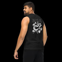 Snake Muscle Shirt: Sleeveless Tank with 100% Ring - Spun Cotton snake - label