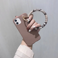 Snake Pattern Bracelet for Apple Devices - TPU Protection - Brown Color - Compatible with iPhone 7/8, X/XS, 11, 12 - snake - label