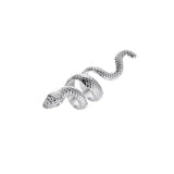 Snake Pattern Ring - Adjustable Electroplated Geometric Alloy Ring with Iconic Snake Design - snake - label