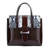 Snake Pattern Women's Shoulder Bag with Snake Design - Stylish 30x26x12cm Kelly Bag snake - label