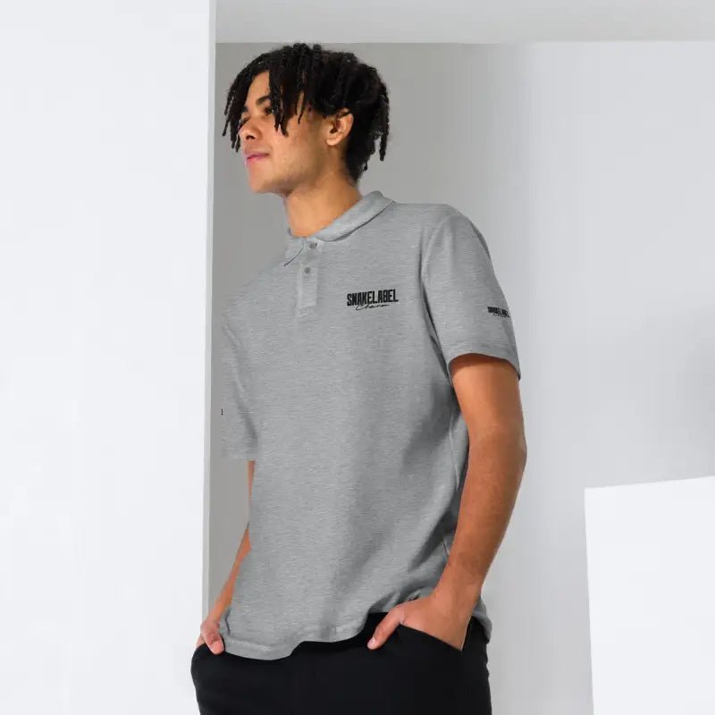 nake Pique Polo Shirt - Lightweight, Durable, 100% Ring - Spun Cotton for Comfort snake - label