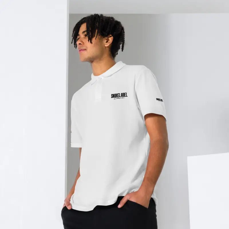 nake Pique Polo Shirt - Lightweight, Durable, 100% Ring - Spun Cotton for Comfort snake - label