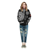 Snake Plate Print Hoodie - Stylish Snake Design, 100% Polyester Fiber, Sizes M - 2XL snake - label