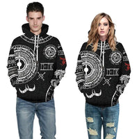 Snake Plate Print Hoodie - Stylish Snake Design, 100% Polyester Fiber, Sizes M - 2XL snake - label