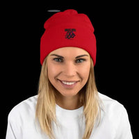 Snake Pom-Pom Beanie - Red