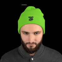 Snake Pom-Pom Beanie - Neon Green