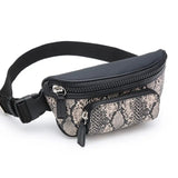 Snake Print Mini Fashion Bag with Chic Embossing - Trendy Animal Pattern snake - label