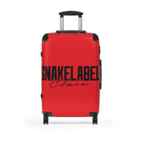 Snake Print Suitcase Built - in Lock and durable snake - label