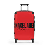 Snake Print Suitcase Built - in Lock and durable snake - label