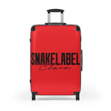 Snake Print Suitcase Built - in Lock and durable snake - label