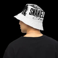 Snake Reversible Bucket Hat with Linen Feel Material | Premium Reversible Design - 100% Polyester Fabric - Moisture - Wicking - Breathable - 2 Sizes snake - label